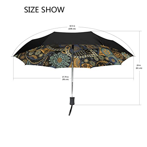 Parapluie automatique coupe-vent et anti-UV Vnurnrn pour fille et femme - 2