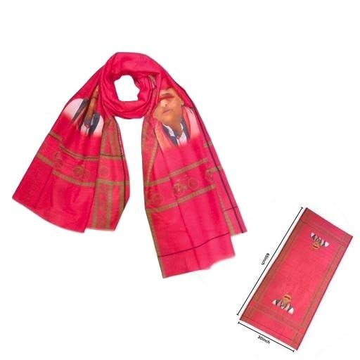 Samajwadi Party Printed Cotton Gamcha for Men & Women Scarf Angavastram Daily Use Red Free Size-image-28