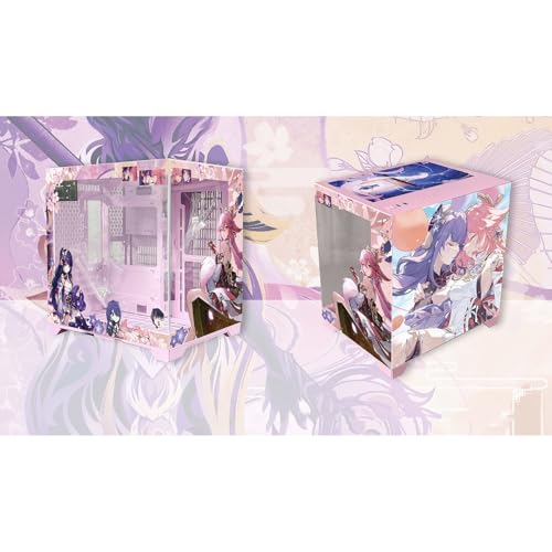 Boitier ATX Boîtier PC Gaming, Boîtier PC Gaming Moyen Tour M-ATX/ITX - Port USB 3.0 E/S en Façade - Panneau en Verre Trempé - Compatible avec Le Refroidissement par Eau Et par Air