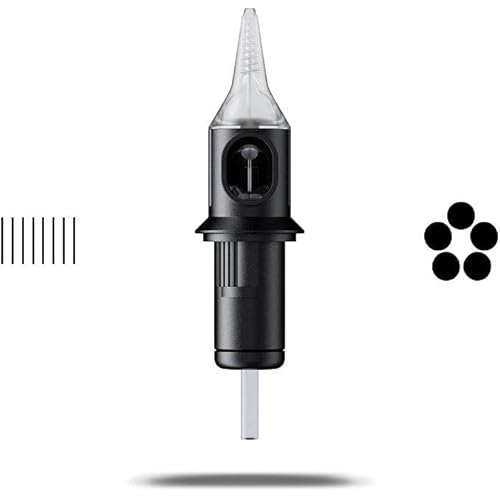 Cheyenne Capillary Tattoo Cartridge Needles, Disposable, Professional Tattooing Supplies, Box of 20 Pcs, #10 (0.30mm) 5 Bugpin Round Liner Super Long Taper (5.5 mm)