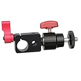 CAMVATE Camera 15mm Rod Clamp Adapter Articulated Mini Ball Head with 1/4