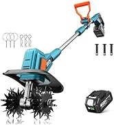 Amazon | SEESII 耕運機 家庭用 電動 充電式ミニ耕うん機 コードレス