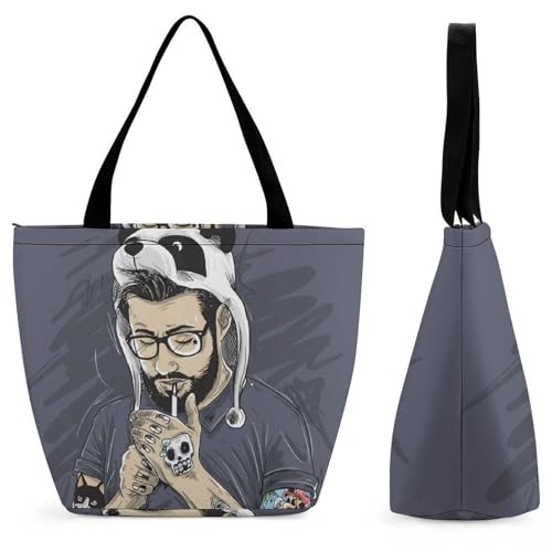 Sac a bandouliere grand volume 28.5x18x32.5cm avec anses larges confortables