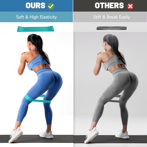 Resistance Loop Exercise Bands for Working Out, Fitness Elastic Bands, Workout Bands for Home Gym, Stretching, Yoga, Pilates, Physical Therapy (5pcs Set) - Image 5