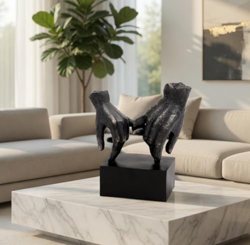 Estatua Decorativa Resina Negra Estatua Mano Promesa 10 in miniatura 4