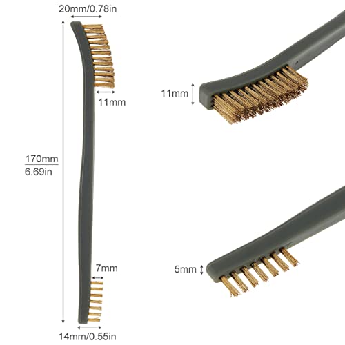 【The Best Deal】Origlam 3Pcs Mini Wire Brush Set, Rust Paint Metal Cleaner, Cleaning Welding Slag And Rust, Handy Steel/Nylon/Brass Brush Set Suitable For Cleaning Paint/Rust/Dirt #TOP4