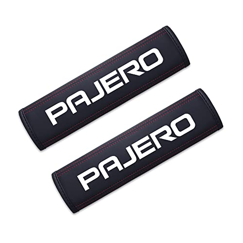 AWRDFCGB Pajero Gurtpolster Schwarz/Weiß (2 Stück)