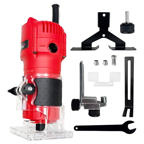 IBELL PR60-68 Professional Palm Router – 650W, 32000RPM, 6/6.35/8mm Collet for Precision Woodworking