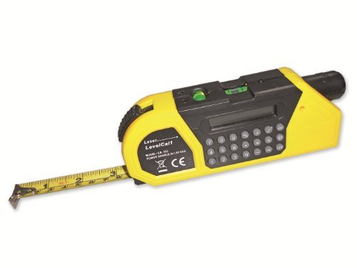géndisc Tape Measure with Laser Pointer, Calculator and 2 Spirit Levels