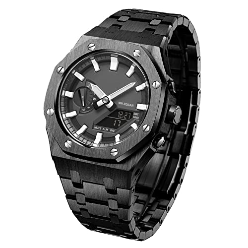 Mod kit GA2100 bracelet montre métal et lunette acier pour boîtier GA-2100