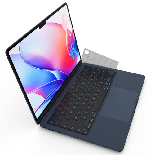 Protection de clavier ultra fine de qualité supérieure, compatible avec M5/M4/M3/M2/M1 Pro/Max MacBook Pro 14/16, M4/M3/M2 MacBook Air 13/15, disposition...