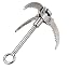 DEWEL Grappling Hook Outdoor Survival Gravity Carabiner with 3 Folding Sawtooth Claws Multi-function Collapsible Stainless Steel Anchor for Climbing, Hiking, or Tree Limb Removal