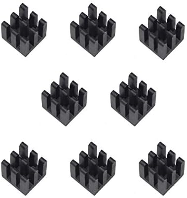 waves 8個 アルミ ヒートシンク 10x10x10mm 3M 8810 熱伝導テープ付き