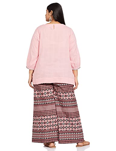 Image of Amazon Brand - Myx Women Relaxed Cotton Flared Palazzo (Available in Plus Sizes)
