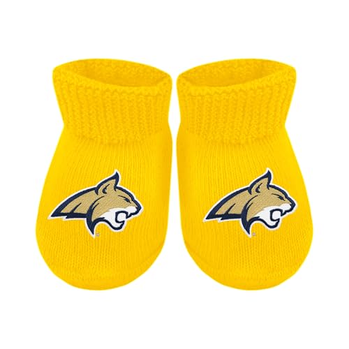 Baby Bootie Sock - Montana State Bobcats - Gold - Newborn - 6 Mos