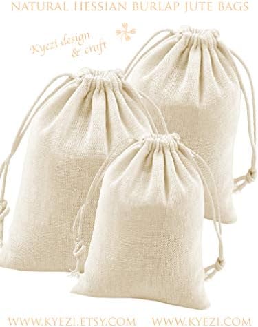 hessian drawstring bags