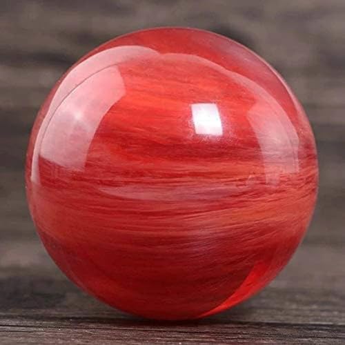 Esfera de obsidiana roja de 4 pulgadas cristal de cuarzo fundido rubí para Feng Shui 4