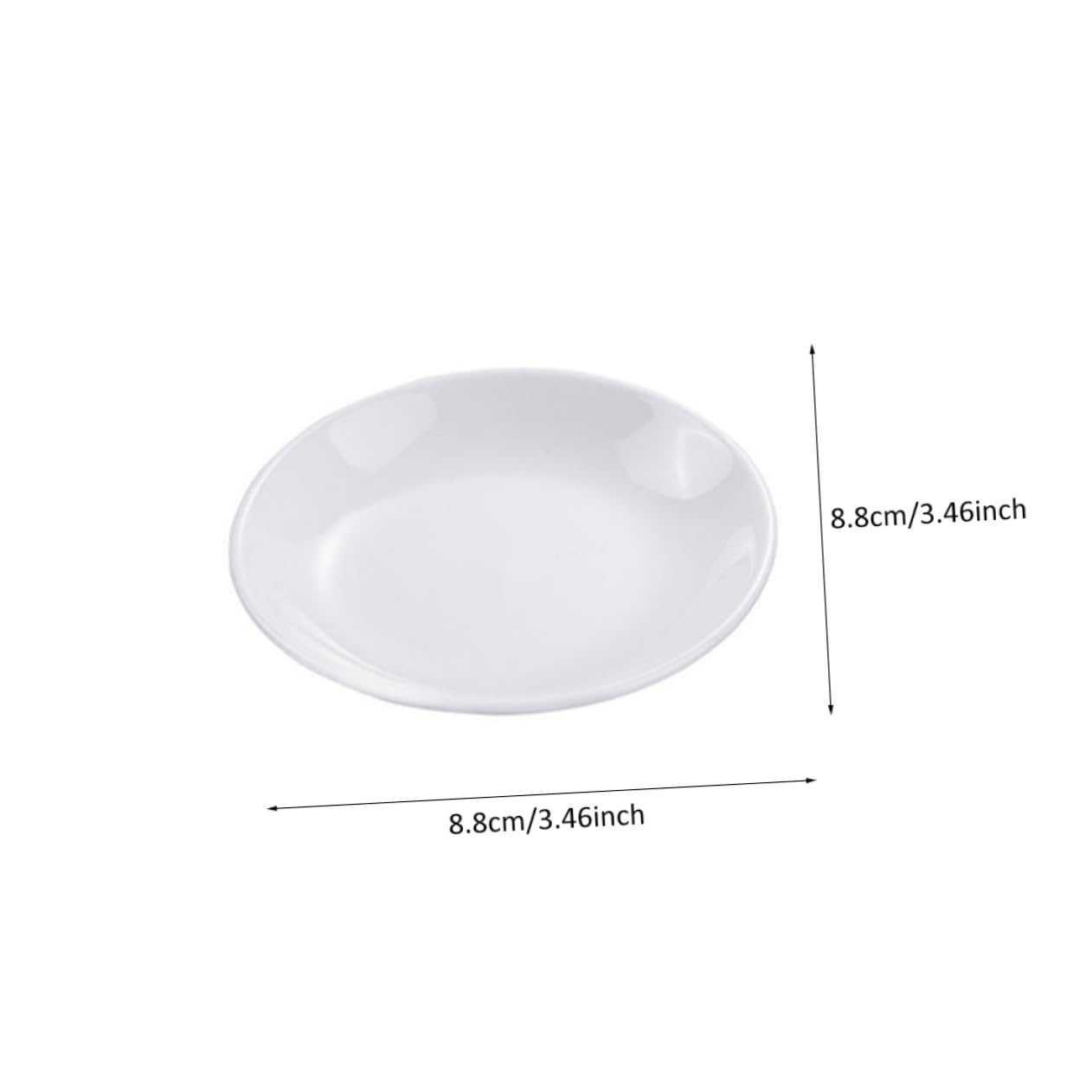 GRIRIW 6pcs Ceramic Saucer Soy Dishes Fruit Bowl Sauce Dipping Holder Tasting Dishes Vinegar Plates Small Serving Exquisite Sauce Container Japanese Seasoning White Ceramics re-usable