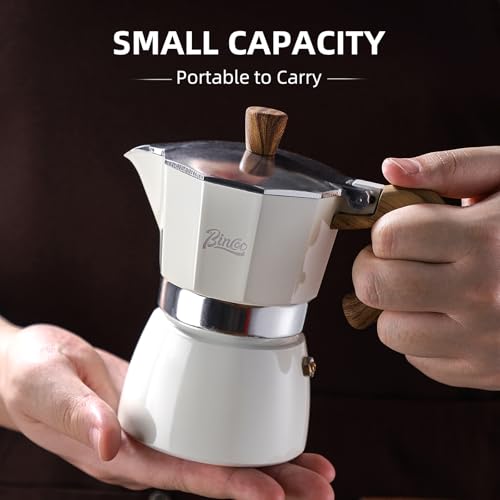 Image of Espresso Maker Stovetop,Camping Moka Pot 2 Cup /120ML,Stove Top Espresso Italian Coffee Maker,Easy to Use (Blue)