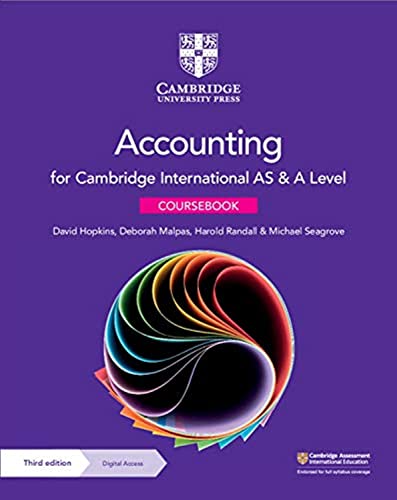 Cambridge International AS & A Level Accounting Coursebook with Digital Access (2 Years)
