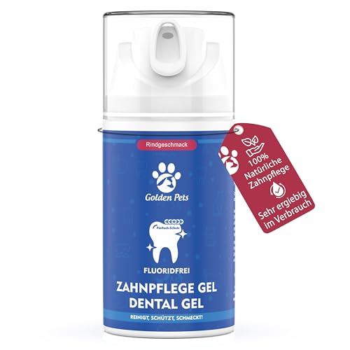 NEU! Zahnpflege-Gel für Hunde & Katzen - Zahnreinigung und Zahnpflege gegen Zahnstein, Maulgeruch & Zahnfleischentzündung. Hundezahnpasta, Maulhygiene, Zahnsteinentferner Dog Toothpaste Golden Pets
