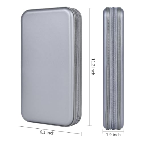 image for alavisxf xx CD Holder, 72 Capacity CD/DVD Case Holder Portable Wallet 