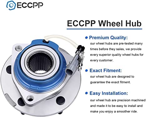 Eccpp 513121 Wheel Bearing Hub Front Wheel Hub And Bearing Assembly Front/Rear 5 Lugs With Abs For Buick Cadillac Chevy Pontiac Oldsmobile #TOP2