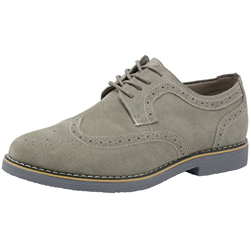 Alpine Swiss Beau Mens Dress Shoes Genuine Suede Wingtip Oxfords Beige 13 M US