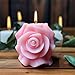 Valentine Rose Pillar Candle Silicone Molds Soap Mold 3D Rose Flower Resin Concrete Mould DIY Supplies Mold for Valentines Anniversary Wedding Table Home Decor