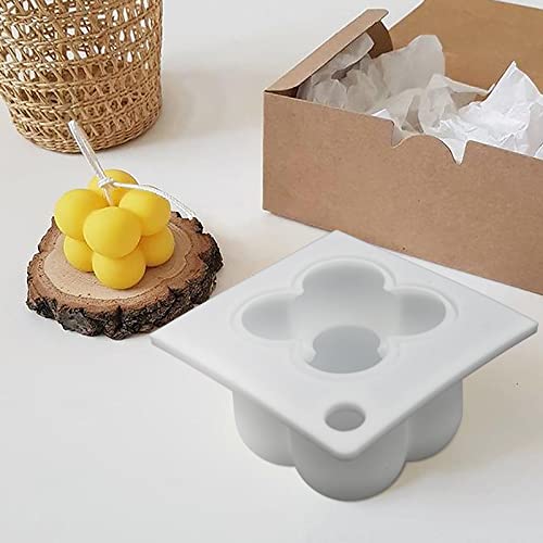 3D Bubble Candle Molds, Silicone Candle Mold For Candles Soap Making, 2X2X2 Bubble Cube Silicone Mold For Baking Candle-Making-Molds Silicone Mould #TOP4