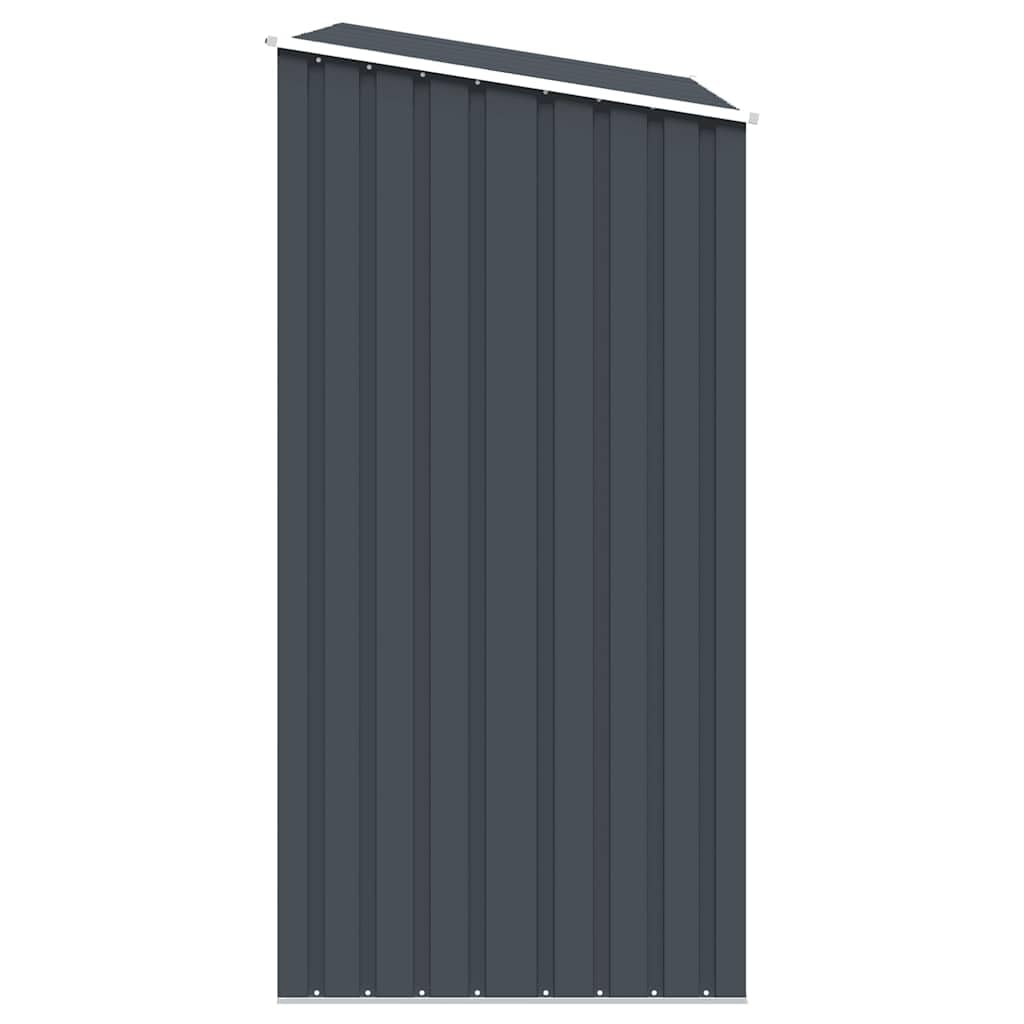 vidaXL Capanno per Legna Capanna Casetta per Esterni Struttura Protettiva Rispostiglio per Legname Antracite 245x98x159 cm in Acciaio Zincato