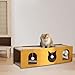 Baoblaze Cat Scratcher Tunnel Bed Playground Kitty Cat Rest, Play, Grinding Claws with Toy Scratch Resistant House Lounge, 101cmx24cmx25cm