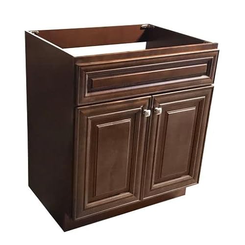 Maple Walnut Sink Base Bathroom Vanity 24"/30"/36" Width (24" Width) #TOP3