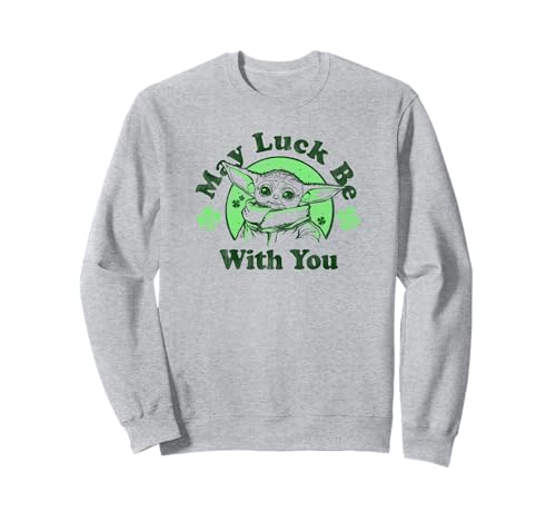 Sweat Grogu Star Wars pour Saint-Patrick col V confortable
