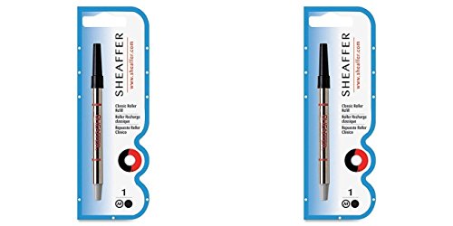 Sheaffer Rollerball Classic Refill, Medium Point, Black Ink (SHF97335), 2 Packs