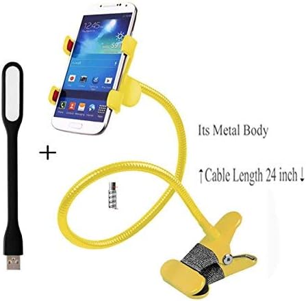 BROLAVIYA Iceberg Makers Premium Combo of Metal Mobile Holder Stand with USB LED Light