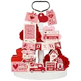 17pcs Valentines Tiered Tray Stand Decor Rustic...