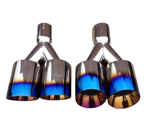 Silenciadores escape universales con salida doble 51mm a 76mm acero 304
