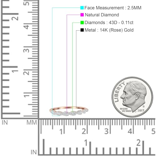 OMRANII Solid 14K Gold Half Eternity Twisted Rope Infinity Round Diamond Prong Set Wedding Engagement Band Gift For Women4