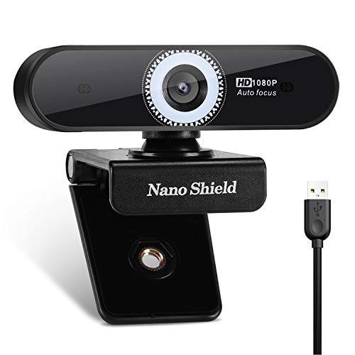 Webcam 1080P Streaming Web Camera with Noise Cancelling Microphone, Skype Web Cam Full