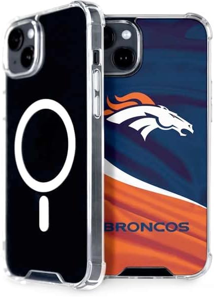 Skinit Phone Case Compatible with MagSafe iPhone 15 - Officially Licensed NFL Denver Broncos Design