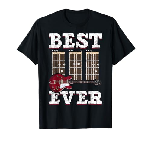 Best Dad Ever Guitarist Fathers Day Guitar Player Dad Guitar T-Shirt