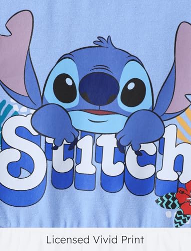Image of Disney Frozen Elsa Princess Minnie Mouse Stitch Toddler Girl Dresses 2 Pack Short Ruffle Sleeve Costume Set Outfit 2-13 Years
