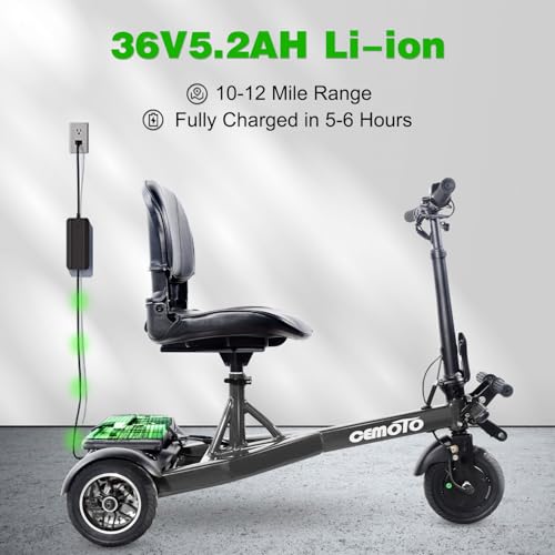 3-Wheel Foldable Electric Scooter for Adults with 36V