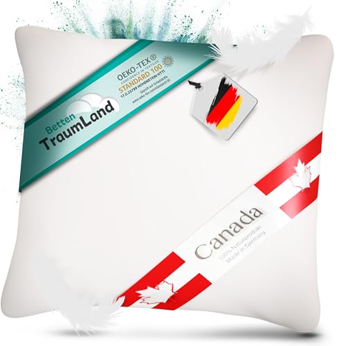 Bach's Betten Welt Neuheit Premium Daunenkissen Canada Aussensteg 80x80 cm 100% Natur 900 g canadische Daune