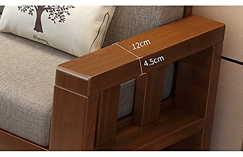 Image of Sheesham Solid Wood L-Shape Sofa for Living Room (L-Shape) (Honey 1)