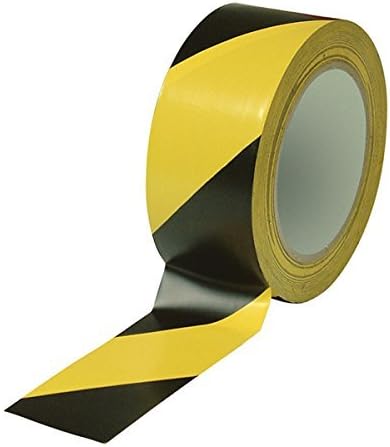 Floor Marking Tape | Tapes Zebra | Water Proof Tape | Indoor Or Outdoor Surface | (Industrial Floor Tape | Yellow/Black, 48 X 30 M)