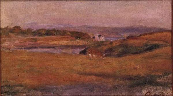Tableau Paysage vallonné Renoir pour habiller un grand mur vide de chambre