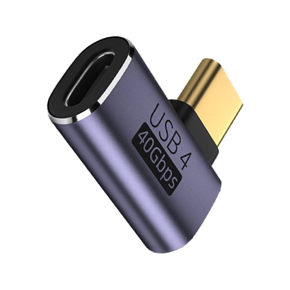 NFHK 40Gbps USB4 Type C Male to Female 90 Degree Left Right Angled 100W Power Data 8K Video Adapter for Laptop Phone