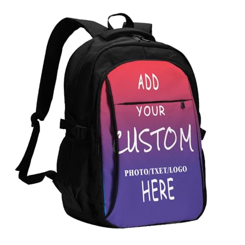 Generic Customizable Backpack Custom Photo Text Logo Signature Laptop Packet For Personalized Men Women Gift Fallow Journey Backpacks, A1126